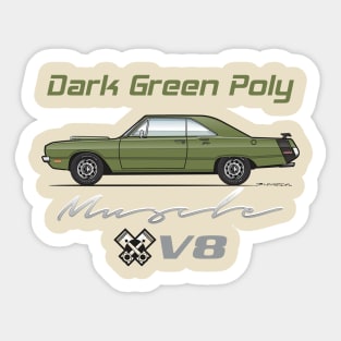 Dark Green Poly Muscle Sticker